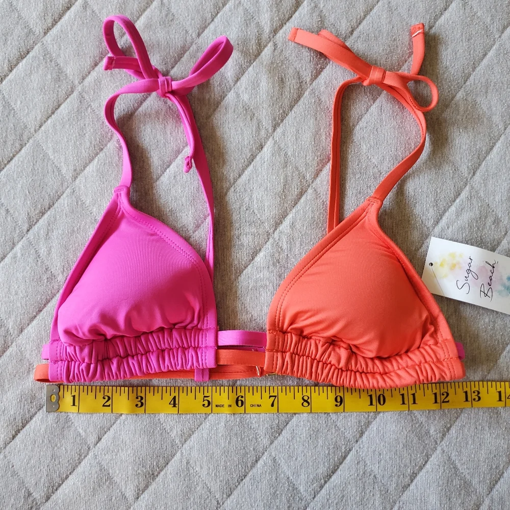 ⭐️4/$20‎ Sugar Beach Bikini TopSize XS
